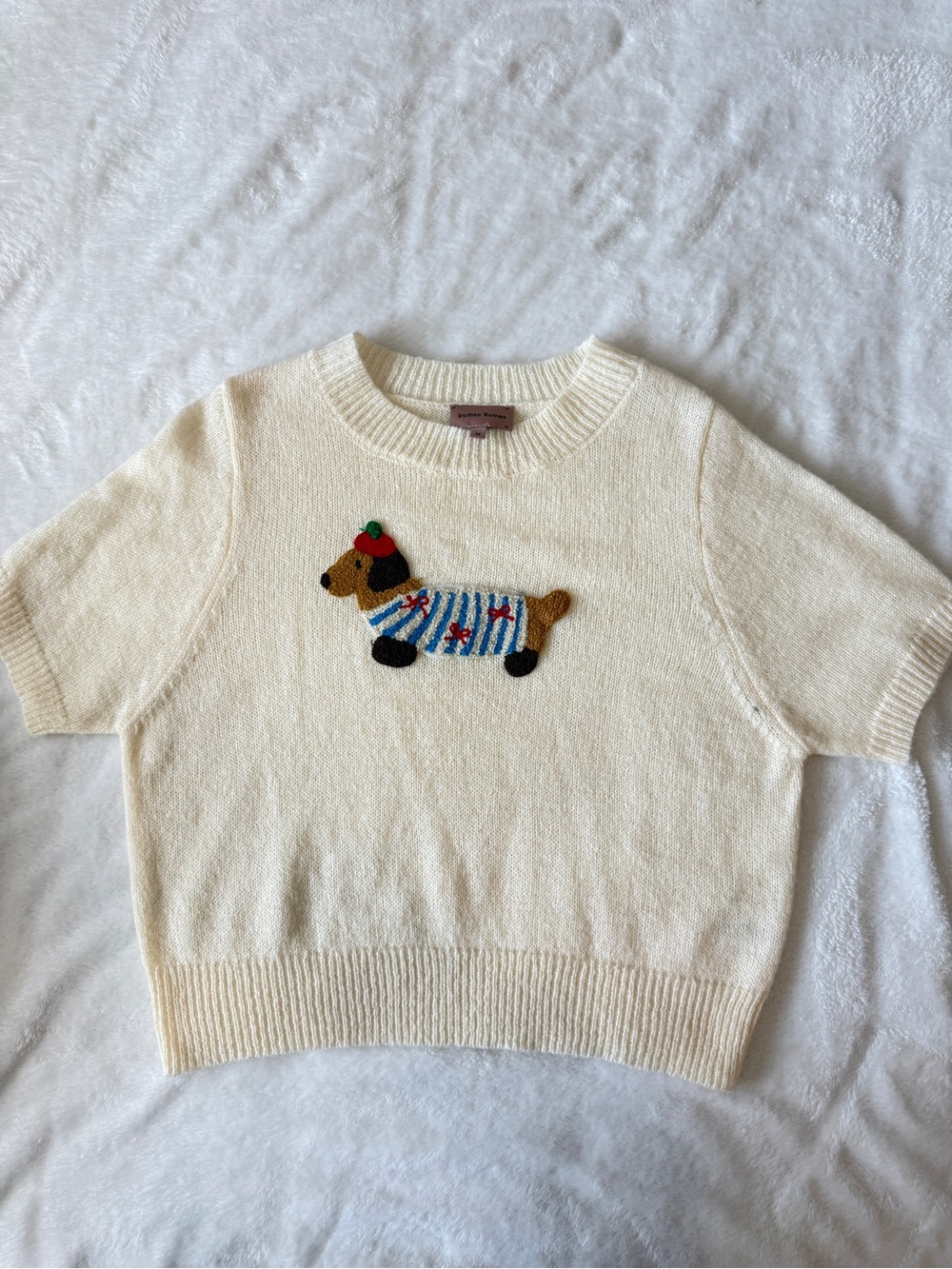 Romeo Romeo Dachshund Knit Sweater Top Size M